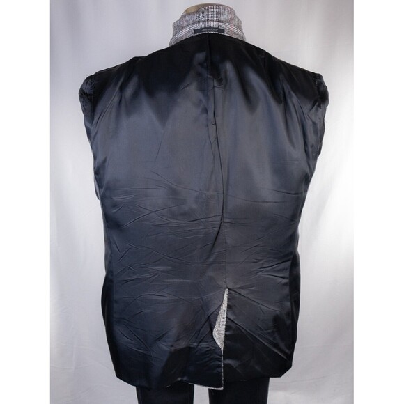 VTG Stanley Blacker Sport Coat Jacket Blazer Plaid Gray Two Button Sz 46R EUC - Picture 11 of 13